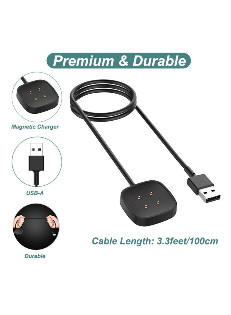 Nisyctk Charger for Fitbit Sense/Sense 2/Versa 3/Versa 4, Replacement USB Charging Cable for Versa 4/Versa 3/Sense 2/Sense - Image 3
