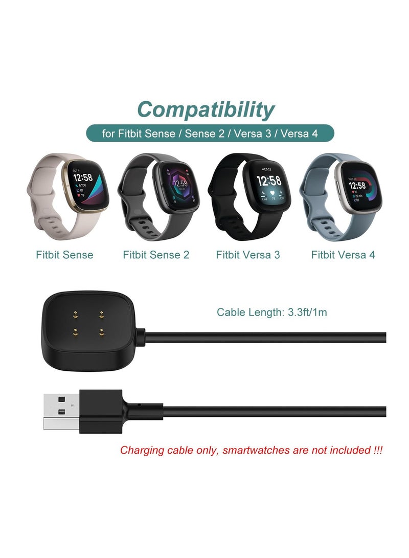 Nisyctk Charger for Fitbit Sense/Sense 2/Versa 3/Versa 4, Replacement USB Charging Cable for Versa 4/Versa 3/Sense 2/Sense - Image 5