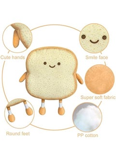 DURKU Toast Bread Plush Pillow,Cute Simulation Bread Shape Pillow Soft Lumbar Back Cushion Plush Stuffed Toy for Home Decor (Gold)40cm  - Image 5
