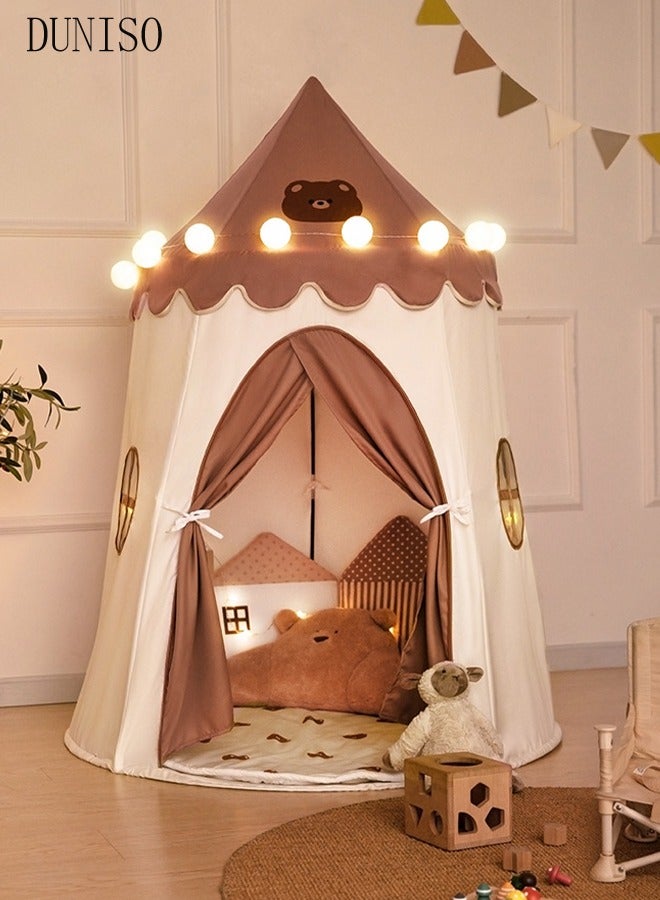 DUNISO Kids Play Tent Brown with Two Windows, Kids Tent Playhouse for Kids Indoor Bed Tent for Toddler Toys for Boys Girls Brown Color,Portable & Foldable Toddler Tent - Image 3