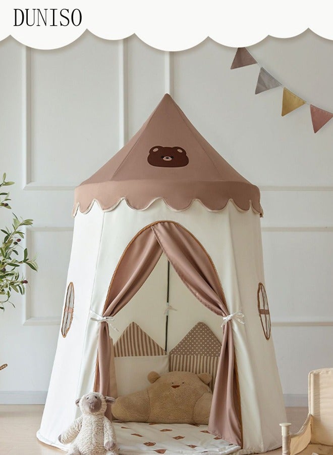 DUNISO Kids Play Tent Brown with Two Windows, Kids Tent Playhouse for Kids Indoor Bed Tent for Toddler Toys for Boys Girls Brown Color,Portable & Foldable Toddler Tent - Image 2