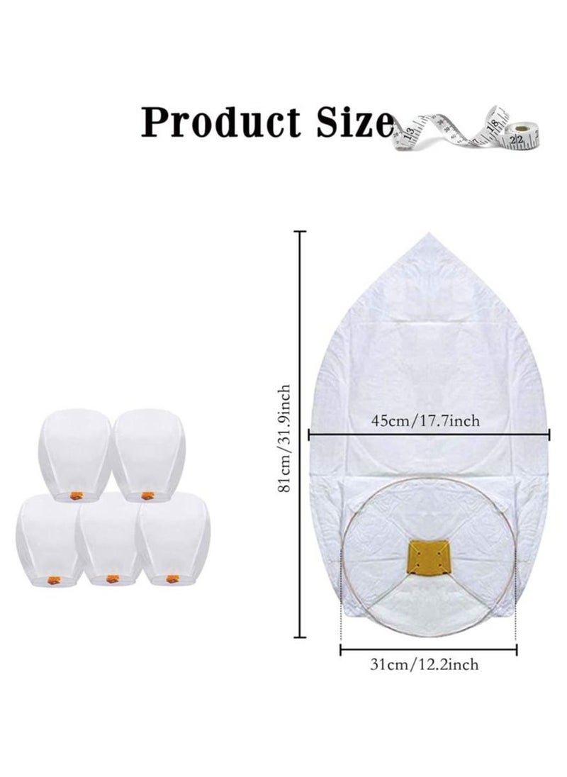Y&D - 6 Pieces Chinese Sky Lanterns Flying Paper Lanterns Wish Biodegradable Eco-Friendly To Release In Memory For New Year Weekends Holidays Festivals Weddings Parties - Image 1