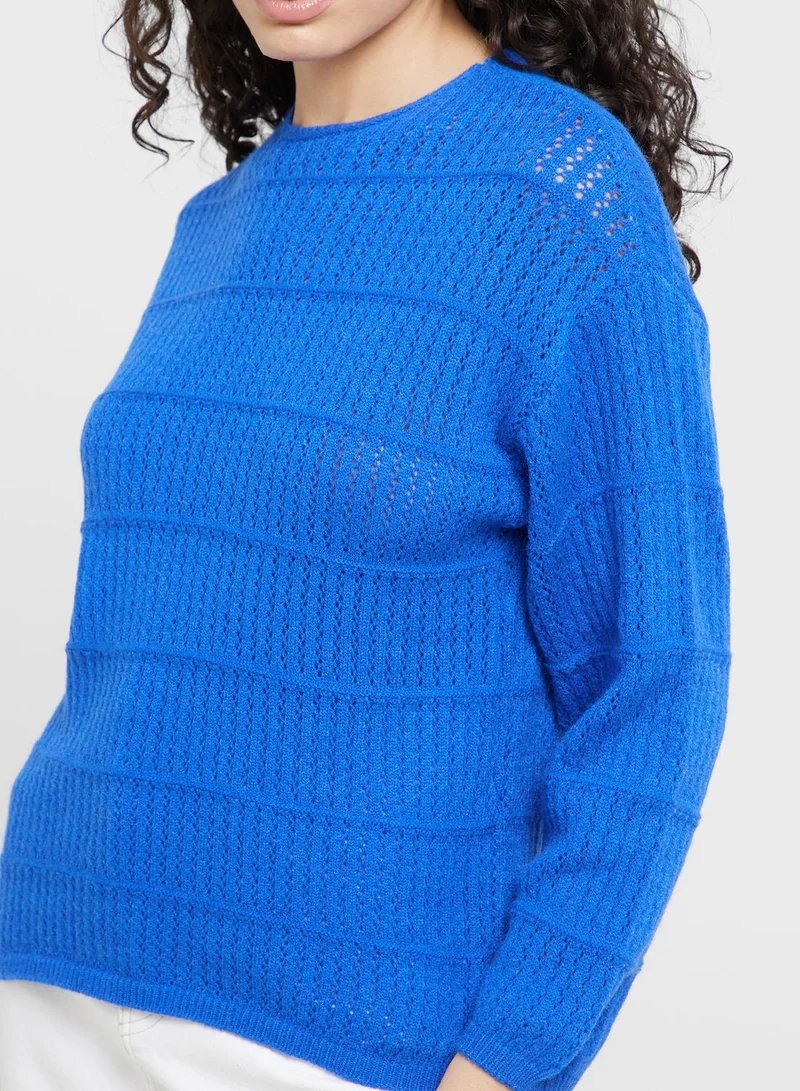 ELLA Mesh Knit Sweater