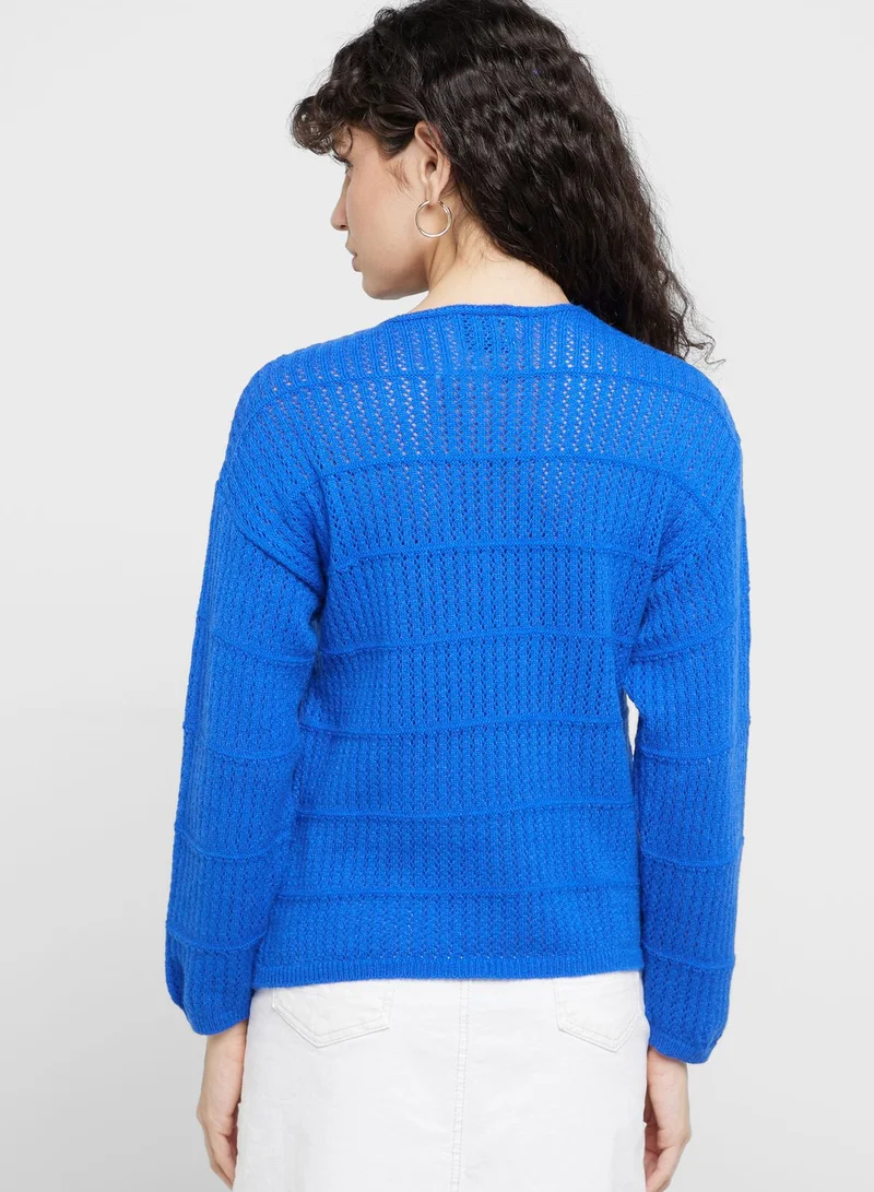 ELLA Mesh Knit Sweater
