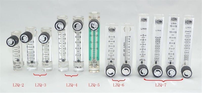 LZQ-1,2,3,4,5 Acrylic air flowmeter H 90mm Oxygen Flow Meter with Control Valve for Oxygen conectrator(LZQ-3 0-5LPM) - Image 2