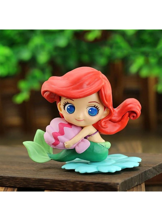 Sienon Mermaid Cake Topper Little Mermaid Doll with Seashells for Ariel Cake Decoration Mermaid Figurines for Under the Sea Mermaid Theme Princess Kids Birthday Baby Shower Party Supplies - Image 3