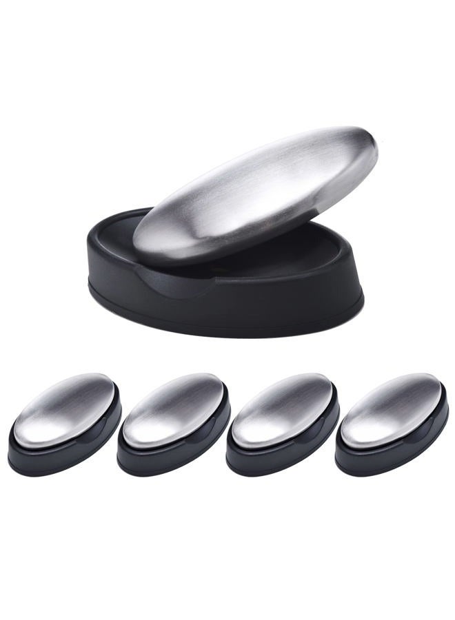 Mihey 5 Packs Stainless Steel Soap Bar, Magic Metal Odor Remover Rub Away Fish Garlic Onion Smell from Hand - Image 1