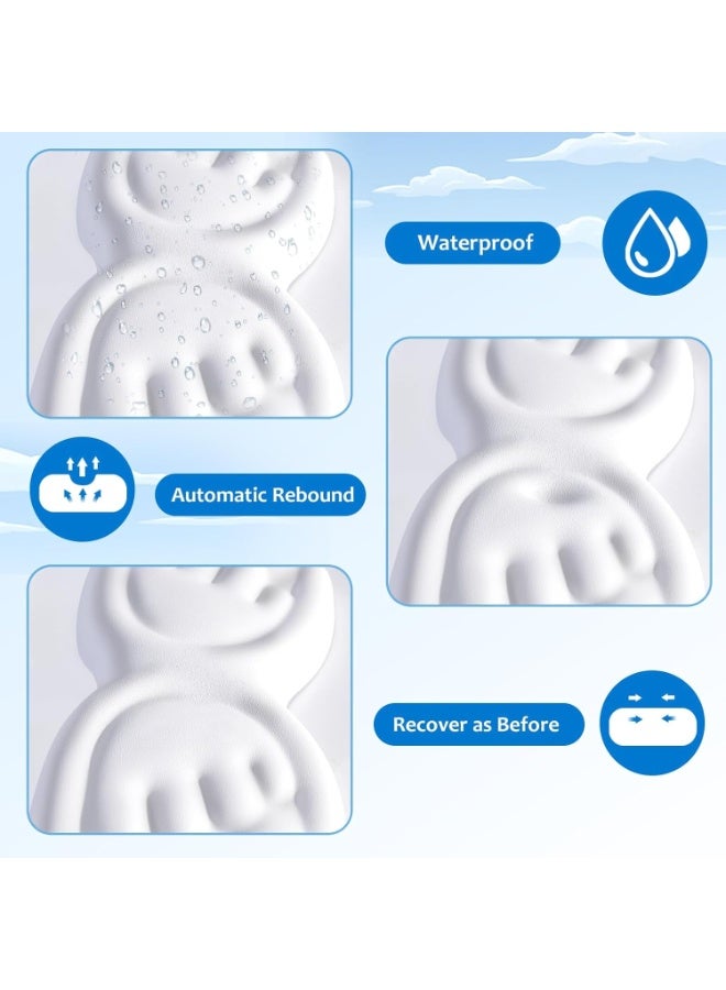 NANAO Angel Wing Keyboard Wrist Rest, 3 in 1 Memory Foam Mouse Wrist Cushion Support, Mouse Pad Wrist Support for Computer, Laptop, Soft Wrist Rest for Keyboard, Easy Typing & Pain Relief, White - Image 4