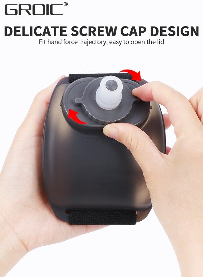 GROIC Wrist Water Bottle, Wearable HandsFree Silicone 7 Oz Running Water Bottle, Sports Portable Fitness Cycling Marathon Rock Climbing Sports Cup - Image 4