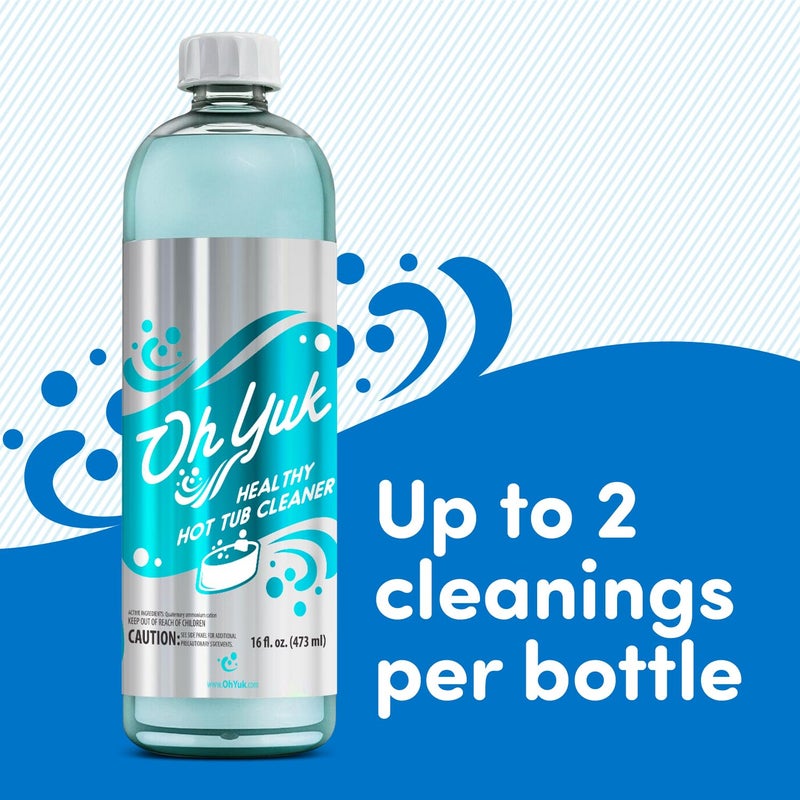 Oh Yuk Healthy Hot Tub Cleaner, The Most Effective Hot Tub Cleaner for Indoor and Outdoor Hot Tubs and Spas - 16 Ounces - Image 2