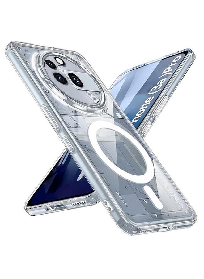 اس-توب جراب لهاتف Nothing Phone 3a Pro، جراب مغناطيسي شفاف مقاوم للصدمات - Image 1