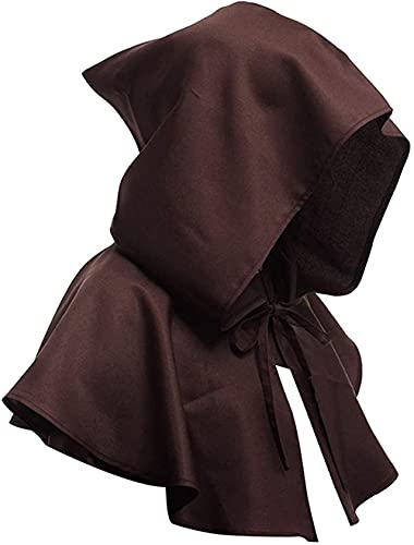 HAXICO Halloween Grim Cowl Cloak Medieval Wicca Pagan Hood Hat Cosplay Costumes Hooded Poncho For Men Women - Image 2