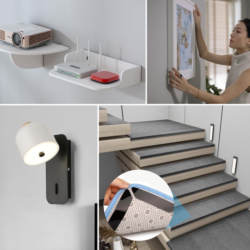 Art3d 16 Sets Hook and Loop Tape Sticky Back,1 in.x 4 in. Double-Sided Adhesive Strip,Heavy Duty - Image 5