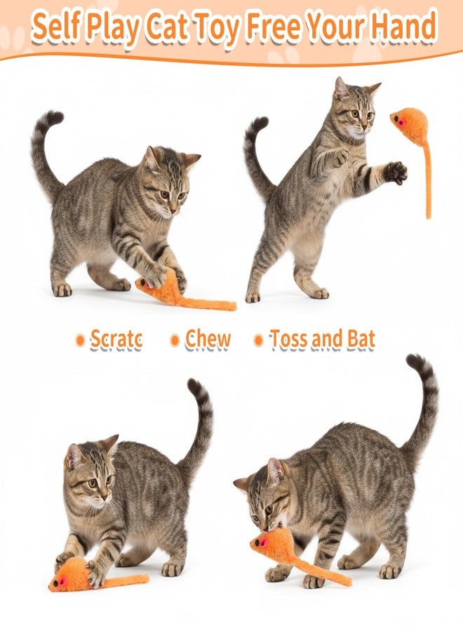 KFHENSOMR 12Pcs Faux Fur Cat Mice Toys with Plastic Body Cat Mouse Toys for Indoor Cats Interactive Catnip Toys Rattle Cat Mouse Toys for Kittens, Cats (Multicolor) - Image 5