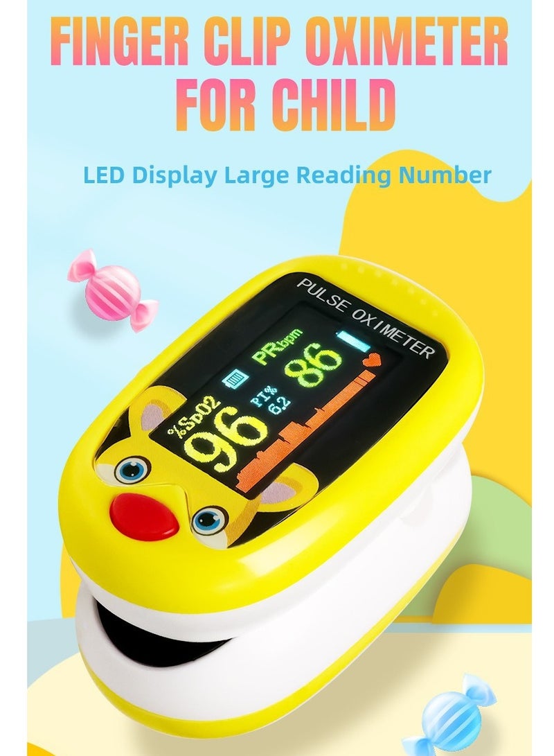 Pulse Oximeter Children's Portable Finger Clip Oximeter Home Pulse Heart Rate Detector - Image 3