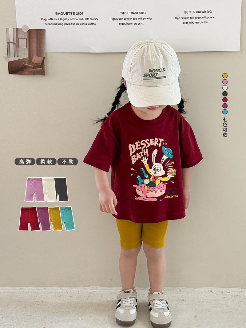Verwood Children'S Wear Girls' Pants Summer Children Korean Shark Pants Yoga Pants Baby Sports Shorts - Image 2