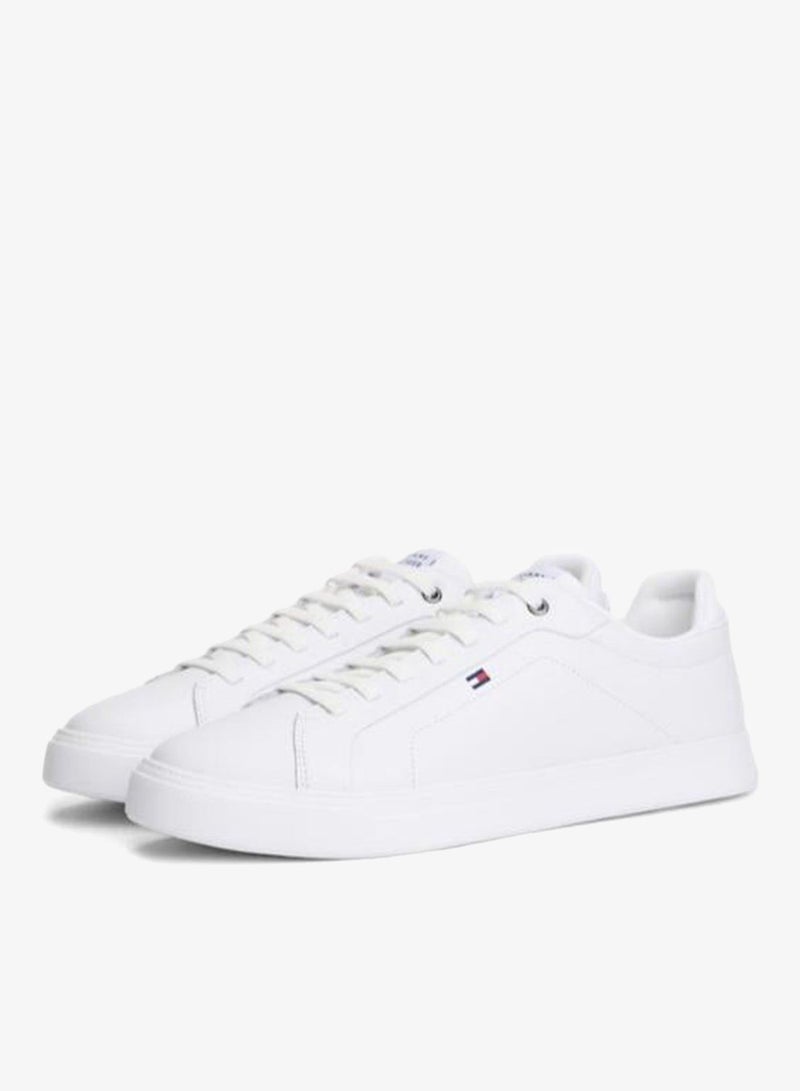 TOMMY HILFIGER Hilfiger Icon Leather Court Trainers - Image 4