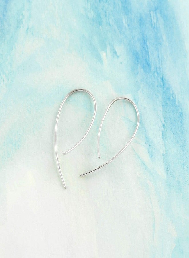 Boma Jewelry Sterling Silver Wire Loop Pull Through Threader Hoop Earrings - Image 3