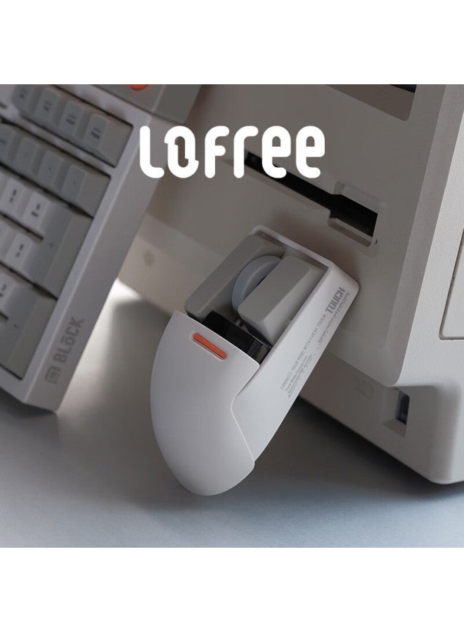 Lofree Wireless Three-Mode Pbt Office Mouse With Oled Display, Dpi, Portable For Home And Office Use, Vintage Gray - Image 4