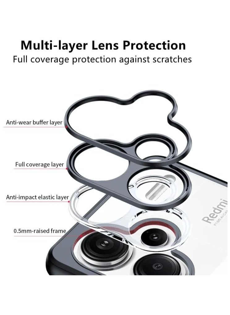 General - Redmi Note 13 Pro Plus Drop Tested Shockproof Clear Slim Case Compatible with Magsafe Stand Shockproof TPU Frame Camera - Image 1