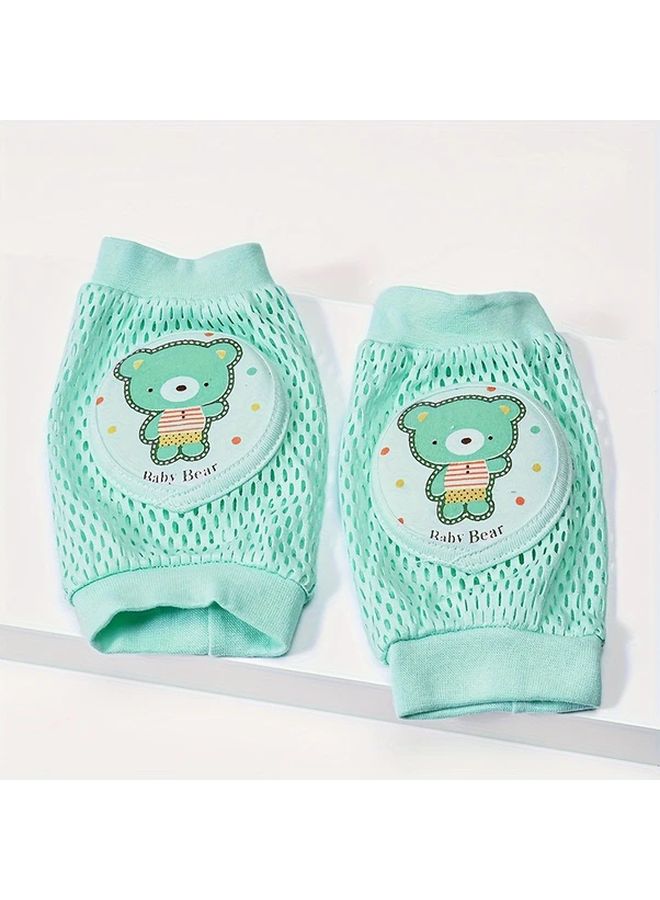 Green Bear Baby Knee Pads Anti Fall Crawl Protective Gear For Learning To Walk - Image 1