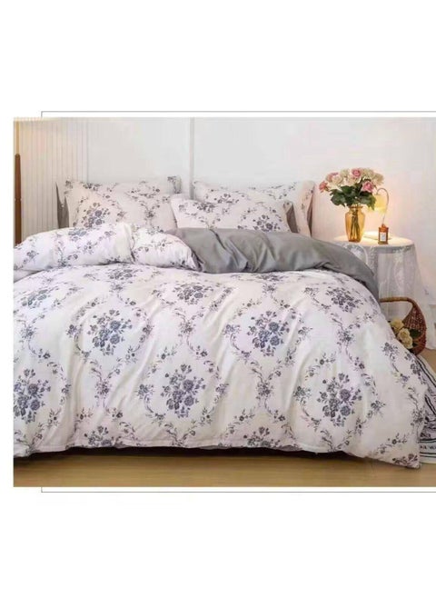 6-Piece Comforter Set – Soft, Comfortable  King size 1-PC fitted bedsheet 200 * 200cm,1-PCS Comforter 220 * 240 fixed, 4PCS Super Soft Pillowcases