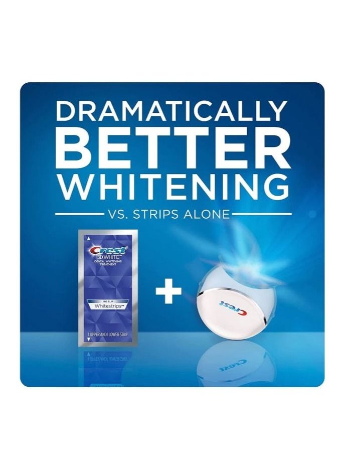 Crest - Crest 3D Whitestrips with Light, Teeth Whitening Strip Kit, 20 Strips (10 Count Pack) - Image 1