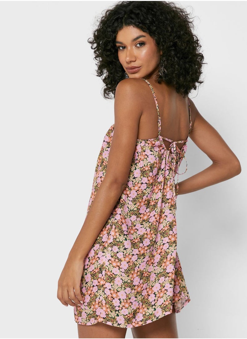 TOPSHOP - Floral Print Strappy Playsuit - Image 1