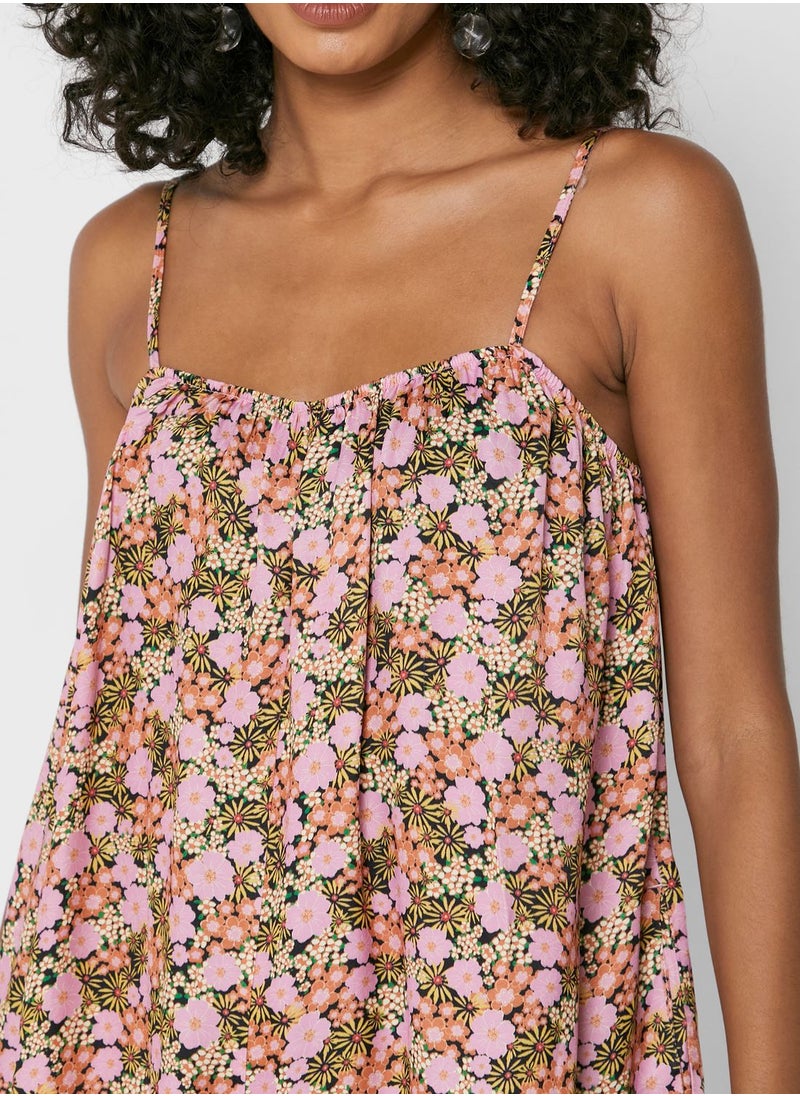 TOPSHOP - Floral Print Strappy Playsuit - Image 1