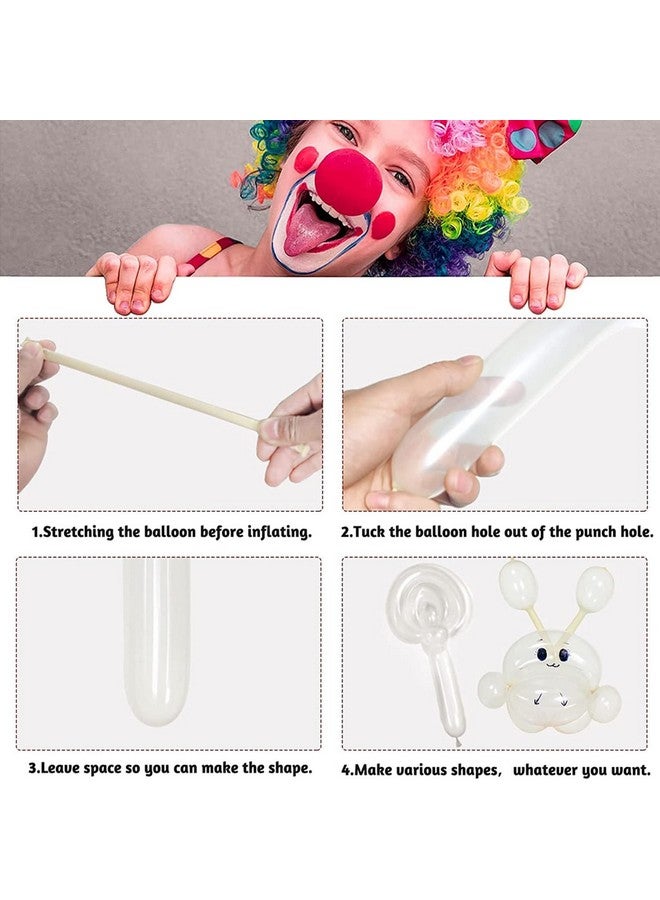 iHMeiju 100pcs Clear 260 Balloons, Long Latex Balloons for Animals Balloons, Animals Magic Twisting Balloons for Birthday Kids Wedding Party Supply Festival Clowns Decorations. - Image 4