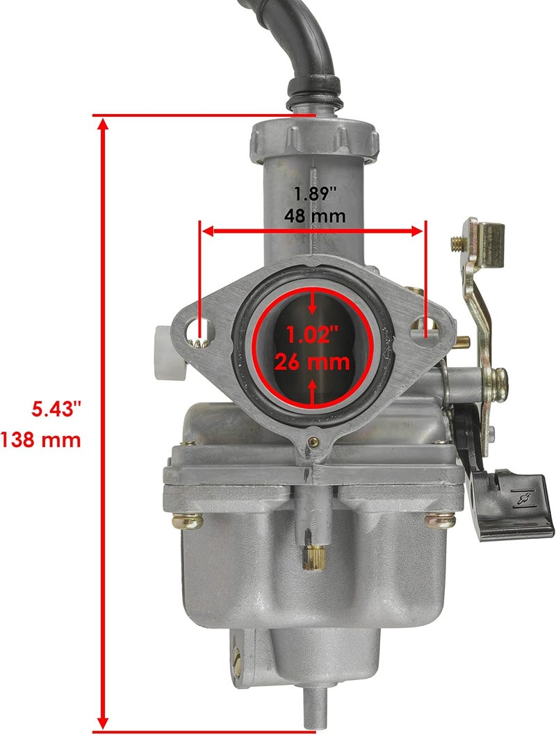 Caltric Carburetor Compatible with Honda TRX250EX Sportrax 250 (2006-2008) with Throttle Cable - Image 3