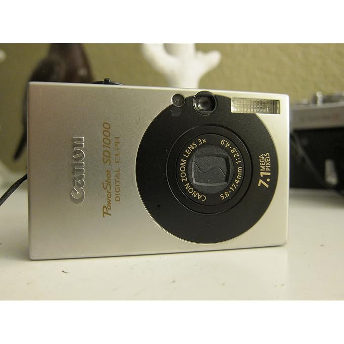Canon PowerShot SD1000 7.1MP Digital Elph Camera with 3x Optical Zoom (Black) (OLD MODEL) - Image 1