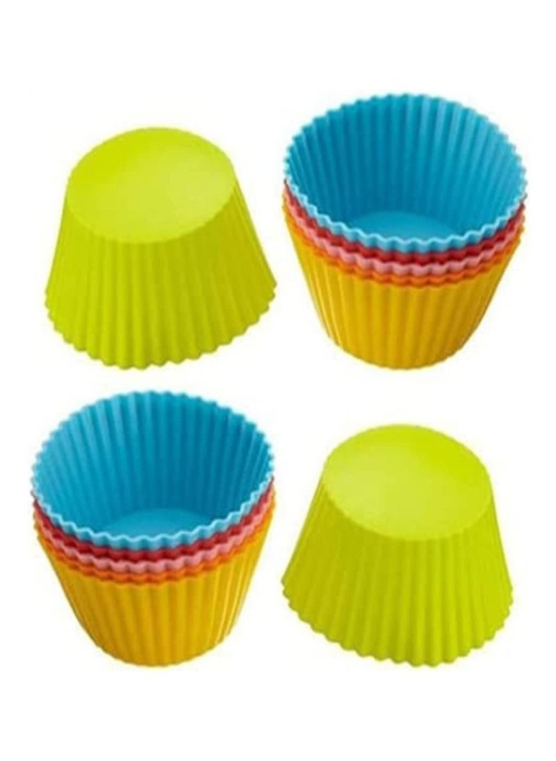 SKY-TOUCH 24 PCS Silicone Cupcake Non-Stick Muffin Cake Multicolored Chocolate Liner Baking Cup Mold  - Image 3