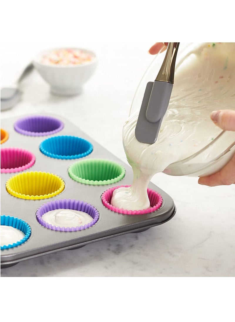 SKY-TOUCH 24 PCS Silicone Cupcake Non-Stick Muffin Cake Multicolored Chocolate Liner Baking Cup Mold  - Image 5