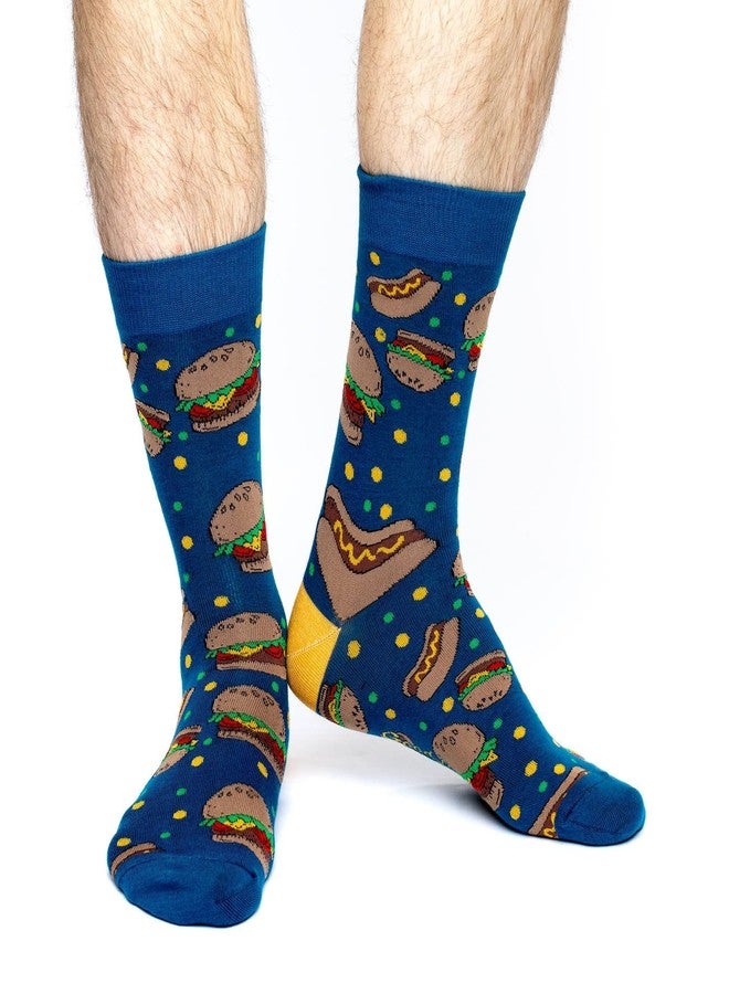 Good Luck Sock Men's Burgers & Hotdogs Socks, Adult, Shoe Size 7-12 - Image 2