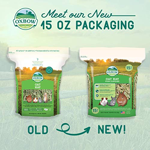 Oxbow Oat Hay, Rabbit & Guinea Pig Hay, High Fiber for Digestive Health, Grown in the USA, Veterinarian Recommended Small Pet Supplies, for Rabbits, Guinea Pigs, & Chinchillas, 15 oz. - Image 2