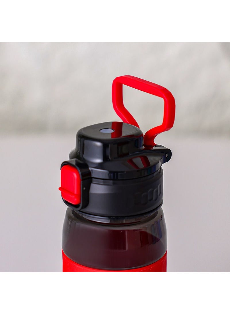 Alpine Aqua Sports Bottle – Durable Leak-Proof Water Bottle for Gym, Hiking, Outdoor Activities – BPA-Free, Reusable Hydration Bottle for Sports and Travel L8.5xW26.7Cm 1000ml Black/Red