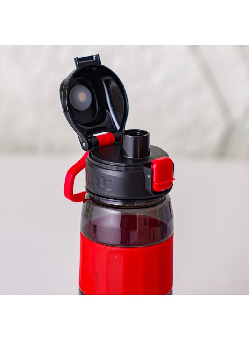Alpine Aqua Sports Bottle – Durable Leak-Proof Water Bottle for Gym, Hiking, Outdoor Activities – BPA-Free, Reusable Hydration Bottle for Sports and Travel L8.5xW26.7Cm 1000ml Black/Red