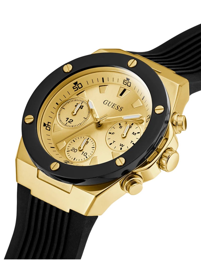 GUESS Men's Rubber Chronograph Wrist Watch GW0030L2 - 39 mm - Black - Image 2