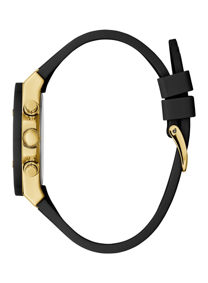 GUESS Men's Rubber Chronograph Wrist Watch GW0030L2 - 39 mm - Black - Image 3