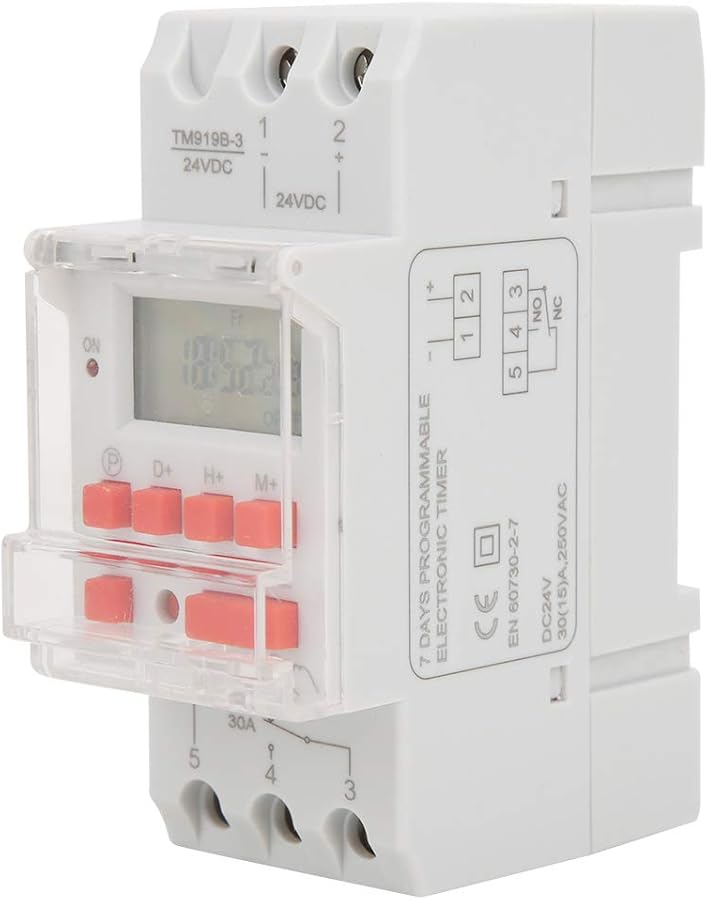 Programmable Digital Timer Switch 30A 24V DC LCD Display Weekly Control Relay - Image 5