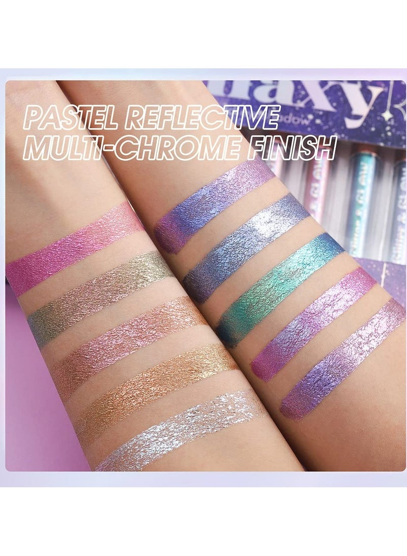 LANGMANNI ظلال عيون سائلة لامعة من لانغماني - ظلال عيون متغيرة اللون ب10 درجات، وحدة واحدة - Image 4