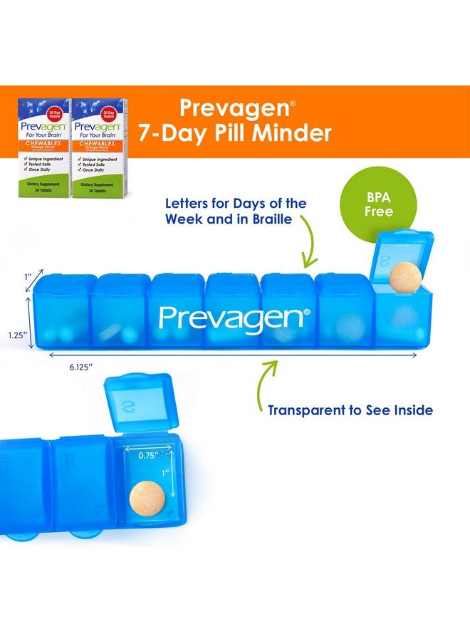 Prevagen Regular Strength 10mg, 30 Chewables |Orange - 2 Pack| with Apoaequorin & Vitamin D & Prevagen 7-Day Pill Minder - Image 2