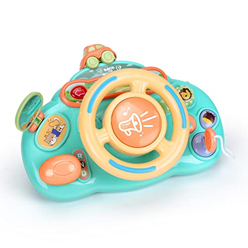 Caterbee Baby Turn and Learn Driver Steering Wheel Toys Blue - Image 1