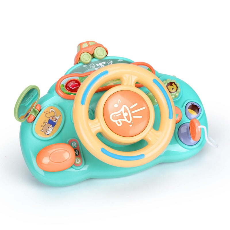 Caterbee Baby Turn and Learn Driver Steering Wheel Toys Blue - Image 3
