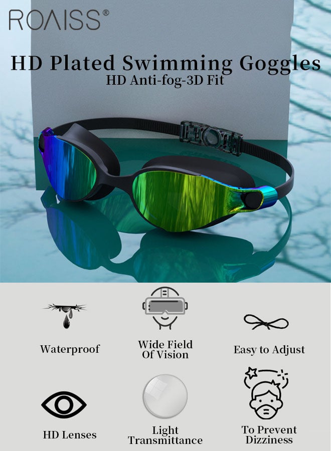 roaiss Goggles for Women Men, Waterproof Anti-Fog Swimming Goggles  Silicone Adjustable Water Sports Goggles - Adult HD Swimming Glasses Clear Vision for Swimming, Diving, Surfing - Image 3