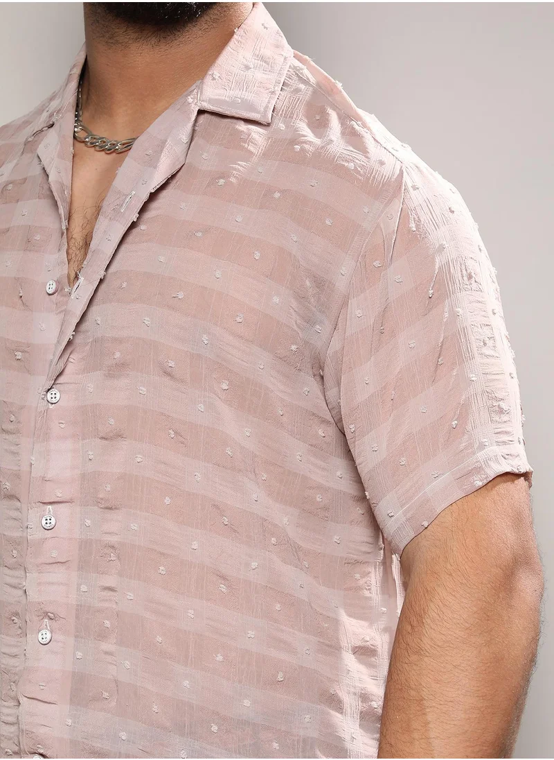 Instafab Plus Self-Design Buffalo Check Shirt