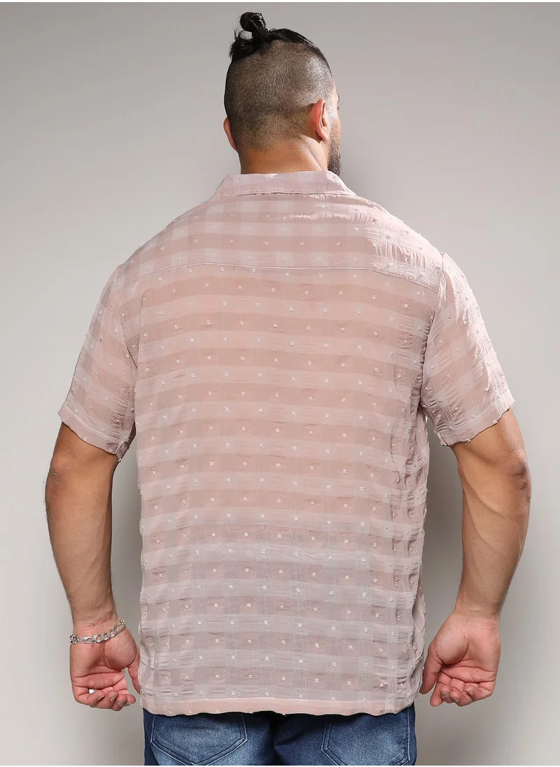 Instafab Plus Self-Design Buffalo Check Shirt
