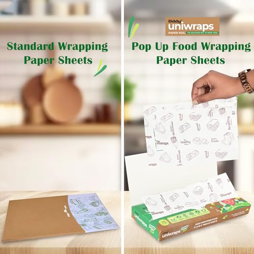 Oddy Uniwraps Food Wrapping Paper, Precut Pop-Up Sheets, 9''x10.5'' Pack of 75 - Image 5