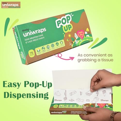 Oddy Uniwraps Food Wrapping Paper, Precut Pop-Up Sheets, 9''x10.5'' Pack of 75 - Image 3